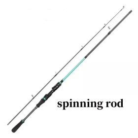 Lure Fishing Rod 180 Cm/6 Ft Carbon Fiber Casting Spinning Rod 2 Section Pole Bass