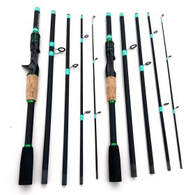 180cm/70.86inch 4 Section Fiberglass Spinner Baitcasting Fishing Rod M Tone Fish Pole Carp Fishing Tackle Accessories