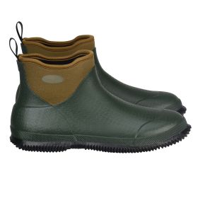 Women's Deck Boots, Waterproof Fishing Rain Boots, Anti-Slip Ankle Rubber Boots, Gardening Insulated Mud Boots, Neoprene Rubber, Lightweight & Du (Style: Black Deck Boots, size: Women-9)