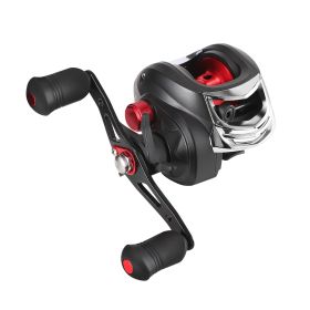 Baitcasting Fishing Reel 17.5lbs Max Drag Baitcasters 17+1 BB 7.1:1 Gear Ratio Baitcast Fish Reel High Speed Long Cast Distance (Color: BLACK, size: One size)